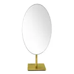 GURUN Tabletop Oval Vanity Makeup Mirror, 7x12 Antique Brass