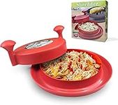 Chicken Shredder Tool with Handles and Non-Skid Base for Ground Beef Pulled Pork and Chicken 10.5 inch Safer Than Bear Claws(Red)