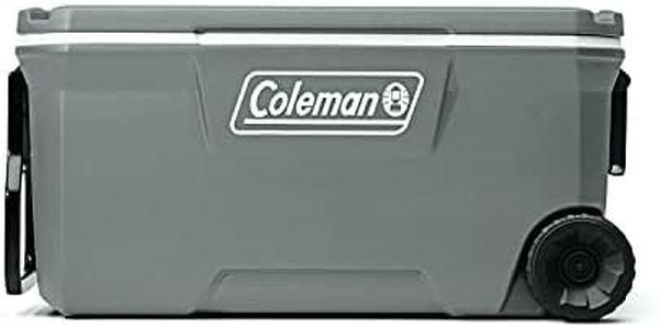 Coleman Classic Series Insulated Portable Wheeled Cooler, Leak-Resistant Outdoor Hard Cooler Keeps Ice up to 5 Days, 100-Quart