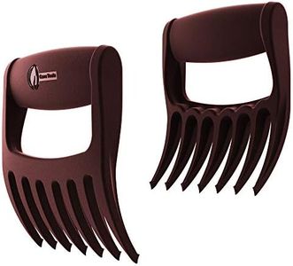 Cave Tools Talon-Tipped Meat Claws for Shredding Pulled Pork, Chicken, Turkey, and Beef- Handling & Carving Food - Barbecue Grill Accessories for Smoker, or Slow Cooker - Merlot