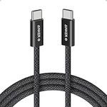Anker Zolo USB C to USB C Cable, Braided and Dirt-Free Type-C Fast Charging Cable, Slim Connector, for iPhone 16 Series, MacBook (240W) (Black, 6FT)