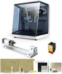 Carvera Air Desktop CNC with 4th Axis and Add-on Module, Compact Enclosed Mini CNC Mill, Quick Tool Changer Closed-Loop Control, Makera CAM, High Precision 4th Axis for DIY Makers Workshops Metal Wood