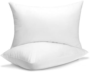 Sherwood Hotel Collection Bed Pillows for Sleeping 2 Pack Queen Size, Soft Microfiber Cover and 3D Super Soft Down Alternative Filled White Pillows (Queen)