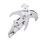 COOLOGIN Climbing Claws,Multifunctional Foldable Stainless Steel 4 Clamp Hook Survival Tool Equipment for Hiking Camping Tree Rock Mountain Climbing