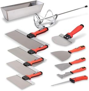 WAL-BOARD TOOLS Deluxe Drywall Finishing Tool Kit, Mud Pan, MultiTool, Taping Knife, Bucket Scoop, Saw, Mud Mixer, DTKFNSH2