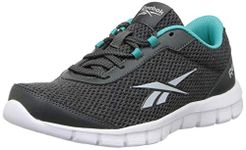 Reebok Women's LUX Runner Gravel-Solid Teal Running Shoe-5 Kids UK (EX4103)