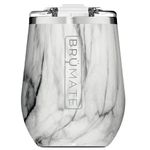 BrüMate Uncork'd XL 14oz Wine Glass Tumbler with Splash-Proof Lid - Made with Vacuum Insulated Stainless Steel (Carrar)