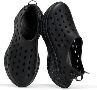 Project Cloud Recovery Shoes for Women - Lightweight Pool Water Shoes with Plush & Soft Insole - Non Slip Lightweight Garden Shoes - Waterproof Shoes for Women (Recharge, Black,9M)