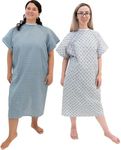 Hospital Gown Back Tie - Blue and White - 2 Pack by Careoutfit