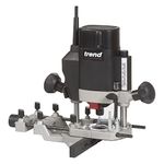 Trend T5 1/4 Inch Variable Speed Workshop Router, Perfect for Hinge Cutting, Dovetailing & Timber Profiling, 1000W, 240V, Black, T5EB/MK2