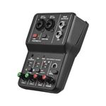 Sound Card,mewmewcat Audio Interface Professional Recording Sound Card 16bit/48kHz Mini USB Audio Interface Sound Card 2-In & 2-Out with 48V Phantom Power USB-B Cable Studio Recording Equipment for Mu