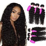 Vanlov 10A Grade Brazilian Virgin Hair Water Wave Bundles Wet and Wavy Human Hair Weave Bundles 100% Unprocessed Natural Weave Hair Extensions 10 12 14inch