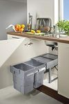 Multi Container Waste BOY Pull Out Kitchen Cabinet Cupboard Bin 32L