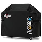Grillman Premium BBQ Grill Cover, Heavy-Duty Gas Grill Cover for Weber Spirit, Weber Genesis, Char Broil, Nexgrill. Rip-Proof, Waterproof (58" L x 24" W x 48" H, Black)