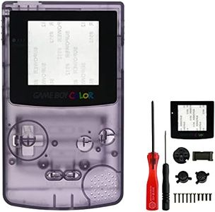 OSTENT Full Housing Shell Case Cover Replacement Compatible for Nintendo GBC Gameboy Color Console - Color Clear Purple