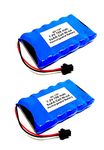 INVENTO 2Pcs 7.2V 700 mAh Polymer Ni-Cd Rechargeable 6 AA Cell Battery Pack for cordless phone Toy Car DIY Project