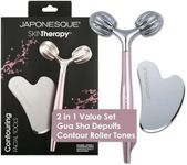 JAPONESQUE SKINTherapy Contouring Facial Tool V Roller for Lymphatic Drainage, Facial Massage, Relieves Tension and Improves Absorption of Skin Care Products