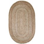 Nuloom 6' x 6' Hand Woven Rigo Jute Round Rug in Natural