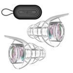 Hearprotek Ear Plugs for Concerts, high Fidelity Silicone Ear Plugs Noise Reduction Hearing Protection Noise reducing for Concerts,Festival,Musicians, Motorcycles-M Size 1Pair,Iridescent