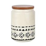 Kopmath Ceramic Kitchen Canister, Airtight Coffee Canister, 29 FL OZ (850 ml), Starry-Sky Bohemian Style, Sturdy & Dishwasher Safe, Food Storage Jar for Coffee Ground Sugar Tea Spice Nut Candy 1pc