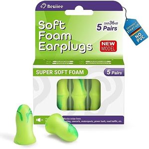 𝙒𝙄𝙉𝙉𝙀𝙍 𝟮𝟬𝟮𝟰 BEZIIEE Ear Plugs for Sleep, Noise Reduction Level=36DB, Best Used for Sleep, also Used for Travel, Work, Study & Concerts, 5 Pairs