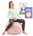 Slim Panda Birthing Ball - 1.7mm Extra Thick SGS Certified Yoga Ball for Pregnancy & Labor, 2200lbs Anti-Burst, with Midwife Guide & Baby Journal