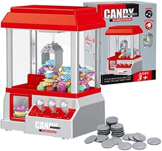 Fxvhojq Claw Machine Mini Candy Grabber Creative Arcade Game Electronic Prize Toys for Party Boys Girls Birthday Gift gery