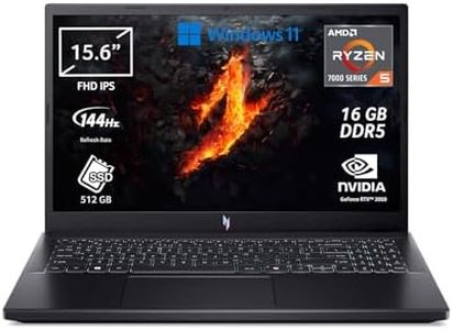 Acer Nitro V 15 ANV15-41-R51W Notebook Gaming, Processore AMD Ryzen 5 7535HS, Ram 16 GB DDR5, 512 GB SSD, Display 15.6" FHD IPS 144 Hz LED LCD, NVIDIA GeForce RTX 2050 4 GB, Windows 11 Home