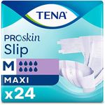 TENA ProSkin Slip Maxi | Size Medium| 8 Drops Absorption | Incontinence Slip | All-in-One Slips | 3 Pack of 24