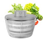 AstraLoom Electric Salad Lettuce Spinner, USB Rechargeable, Long Battery Life (100 Uses/Charge), Food-Grade PP, 10s Quick Dry, 4L Large Capacity (Serves 4-6), Ideal for Vegetables, Fruits, Salads