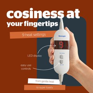 Silentnight Heated Throw Blanket – Charcoal, Soft Electric Fleece