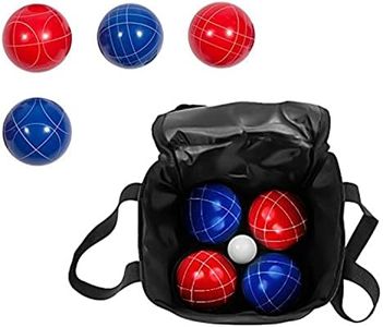 Trademark Innovations Bocce Ball Premium Set - Resin Balls - 9 Balls with Carry Case by (Red/Blue, 90mm)