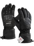 TRENDOUX Winter Gloves for Women Men Womens Gloves Thick Glove for Adults Small Hand Teen Youth Ladies Woman Dress for Work Outdoor Sports Cycling Snowboard Snowmobile Bike Hunting - Black S