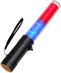 Jade Butterfly Traffic Wand, 10 Inch Rechargeable Traffic Control Baton with Magnet, 3 Flashing Modes Safety Baton for Traffic Control, Parking, Aircraft, Car Directing
