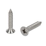 Stainless Steel 304 Phillips Star Head Screws for Fixing Wood, Plywood, Paster Boards Solid Stainless (Pack of 100) (1 Inch)