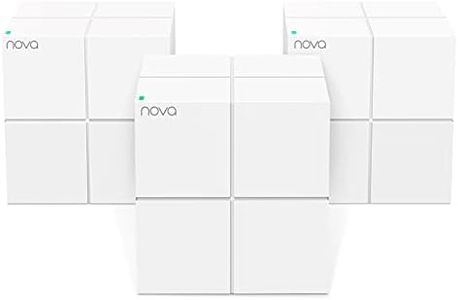 Tenda Nova AC1200 Mesh WiFi System, Coverage Up to 6000sq², Dual Band Gigabit Ports WiFi Mesh, Ultra-Low Latency Seamless Roaming, Parental Controls, Easy Setup, Works with Alexa【Nova MW6-3 Pack】