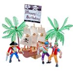 Cakesupplyshop Pirate Ship Pirate Revenge Happy Birthday Sign Mini Cake Decoration Cake Topper