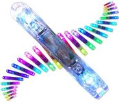 UltraPoi Ultralight LED Glow Stick (Single (1)) - Customizable Rainbow Glowstick with Over 70 Brilliant Color Modes & Flashing Patterns - LED Concert Light for Flow Arts, & Poi Spinning