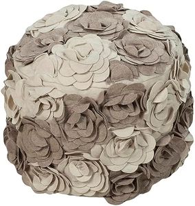 Surya Hand Made 100% Wool Camel 18" x 18" x 14" Pouf