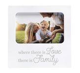 Kate & Milo Family Photo Keepsake Frame, New Baby Gift, New Mom Gift, Expecting Parents Gift, Where There Is Love There Is Family Picture Frame, White