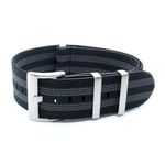 WAMD Elastic NATO Watch Straps/Bands - 20mm, 22mm and 24mm Elastic NATO Watch Straps - Multicolour Options (Bond, 20 mm)