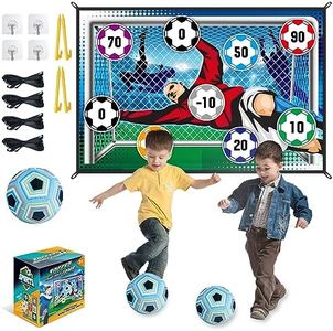 Soccer Games Set - Backyard/Outdoor/Indoor Mini Soccer Toys Games Set with Adhesive Soccer, No Need to Inflatable -Soccer Birthday Gift Outside Toys for Kids Boys Girls Yard Backyard Games