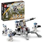 LEGO Star Wars 501st Clone Troopers Battle Pack Toy Set, Buildable AV-7 Anti Vehicle Cannon, with 4 Clone Trooper Minifigures, Portable Travel Toy, Great Birthday Gift for Kids Ages 6 and Up, 75345