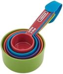 Farberware Professional Plastic Measuring Cups with Coffee Spoon, Set of 5, Colors may vary