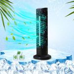 RAMPKD 2-In-1 Tower Fan,Personal Tower Fan With LED Light USB Tower Fan Vertical Bladless Fan Tower Air Conditioning Fan For Home Office Bedroom kitchen (1)