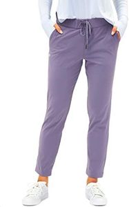 G Gradual Women's Pants with Deep Pockets 7/8 Stretch Sweatpants for Women Athletic, Golf, Lounge, Work (Purple, 3X-Large)
