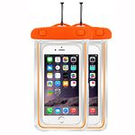 2Pack Waterproof Case Universal CellPhone Dry Bag Pouch CaseHQ for Apple iPhone 6S, 6, 6S Plus, SE, 5S, Samsung Galaxy S7, S6, HTC LG Sony Nokia Motorola up to 5.7" diagona
