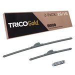 TRICO Gold 26 & 16 Inch Pack of 2 Automotive Replacement Windshield Wiper Blades for My Car (18-2616)