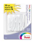 Pentel Arts Hi-Polymer White Cap Erasers (ZEH02PABP10)