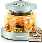 Nuwave Oven Pro Plus Air Fryer, Infra-Red Countertop, 2025 Advanced Convection, No Defrosting or Preheating, Cook Fresh or Frozen, Durable Power Dome, 100 Presets & 50 Memory, PFAS Free, Mint Green